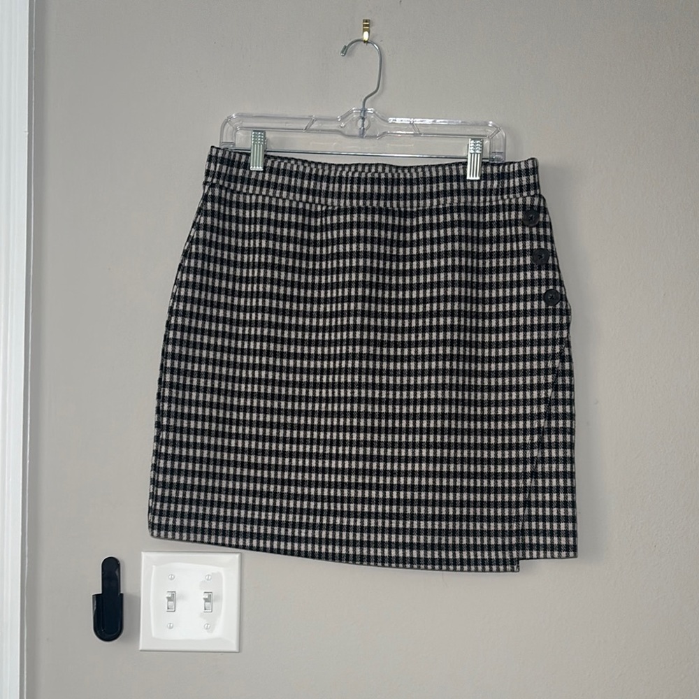 Sanctuary Black & White Houndstooth Mini Skirt